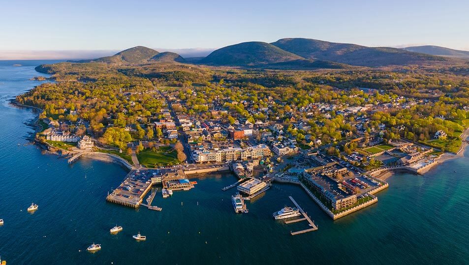 Aerial view of Maine