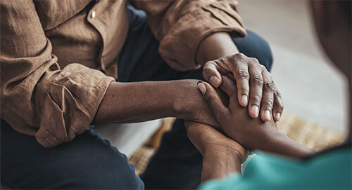 comforting hands