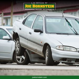 A car in Windham, Maine getting rear-ended by another car